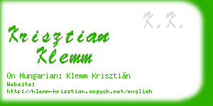 krisztian klemm business card