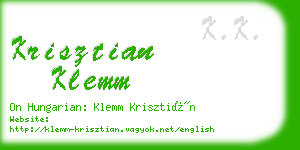 krisztian klemm business card